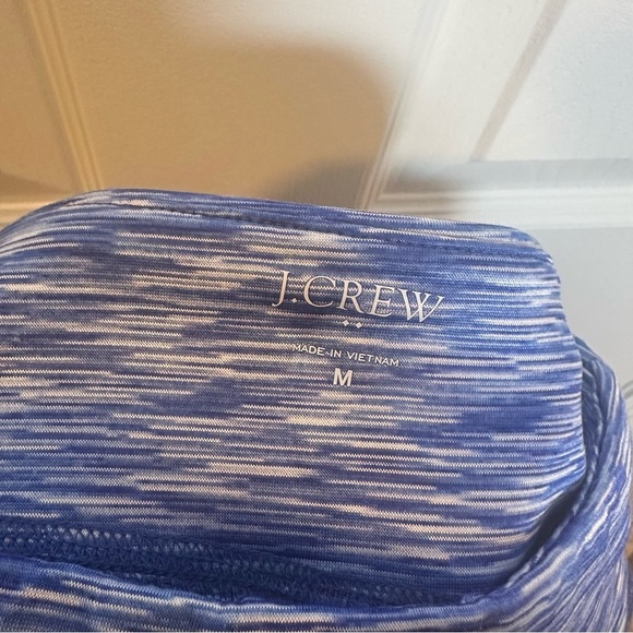 J Crew Factory AZ162 Space Dye Cropped Leggings Womens Medium Blue with Pockets - Picture 5 of 11